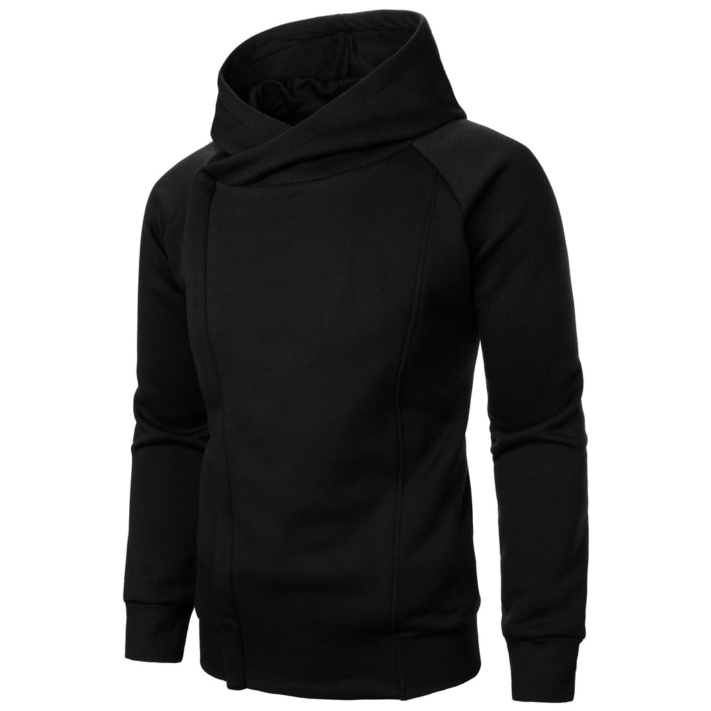 Sergi - Sudadera con capucha y cremallera cruzada