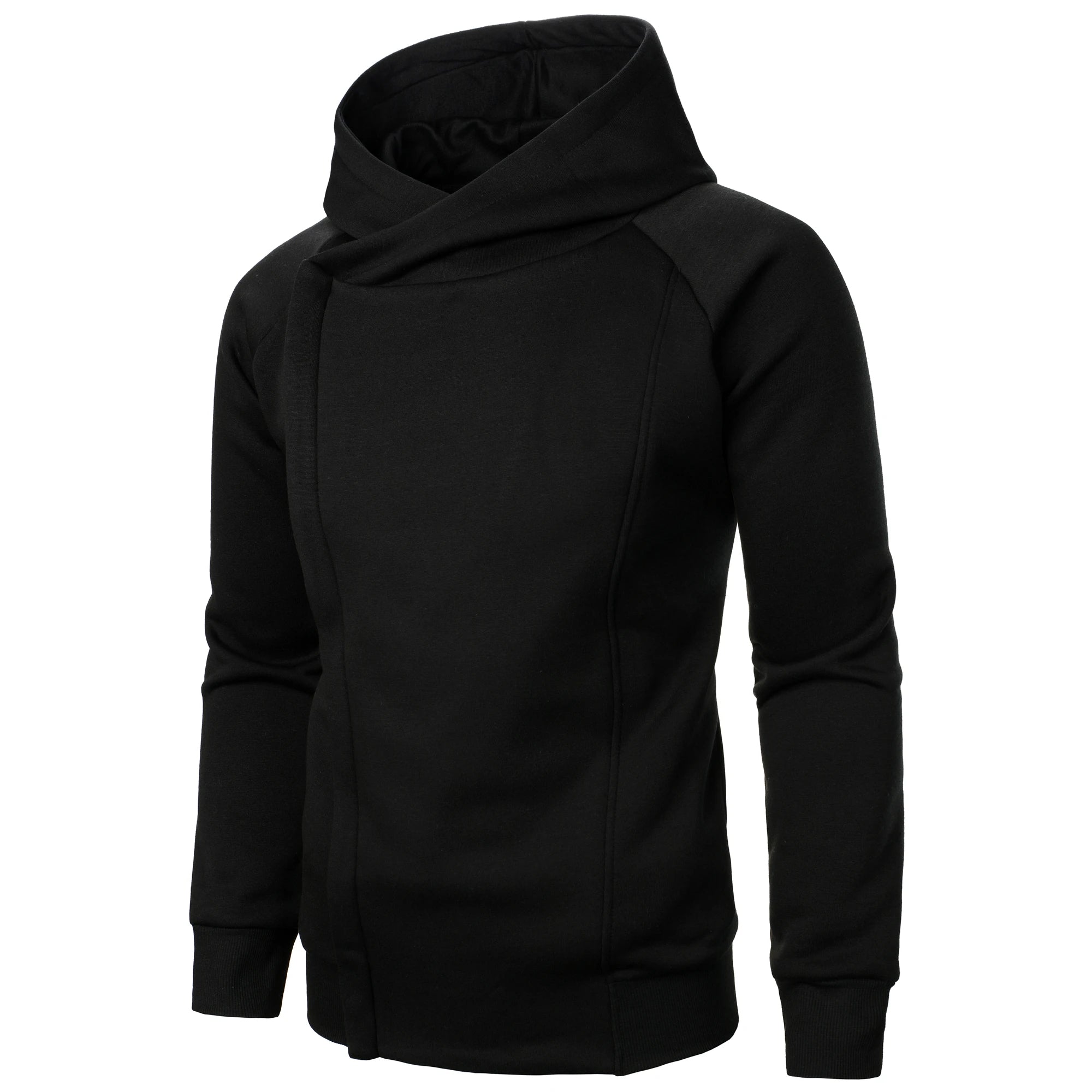 Sergi - Sudadera con capucha y cremallera cruzada