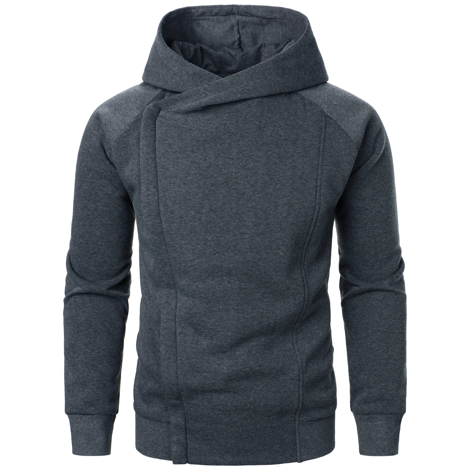 Sergi - Sudadera con capucha y cremallera cruzada