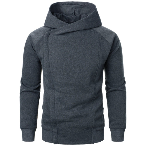Sergi - Sudadera con capucha y cremallera cruzada