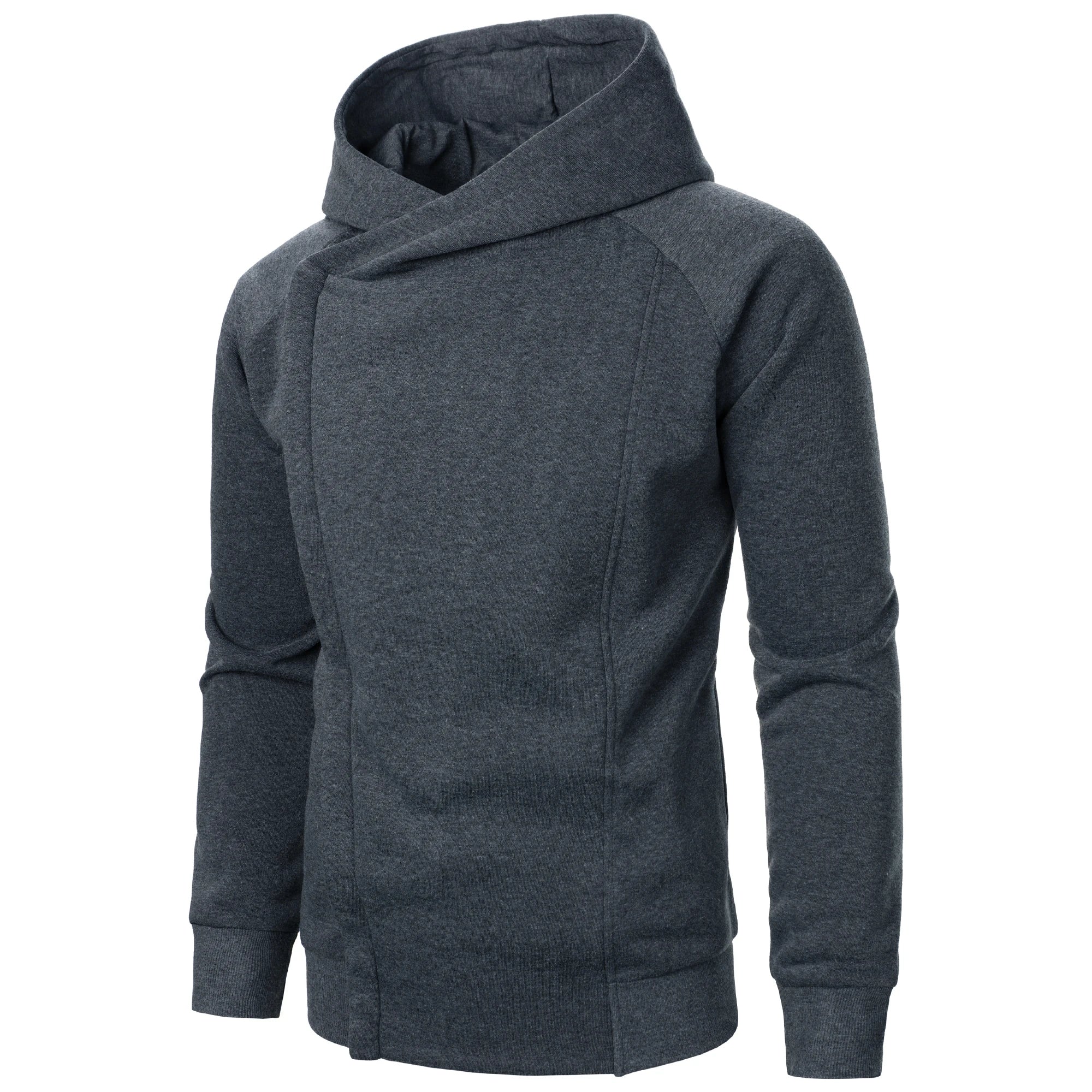 Sergi - Sudadera con capucha y cremallera cruzada
