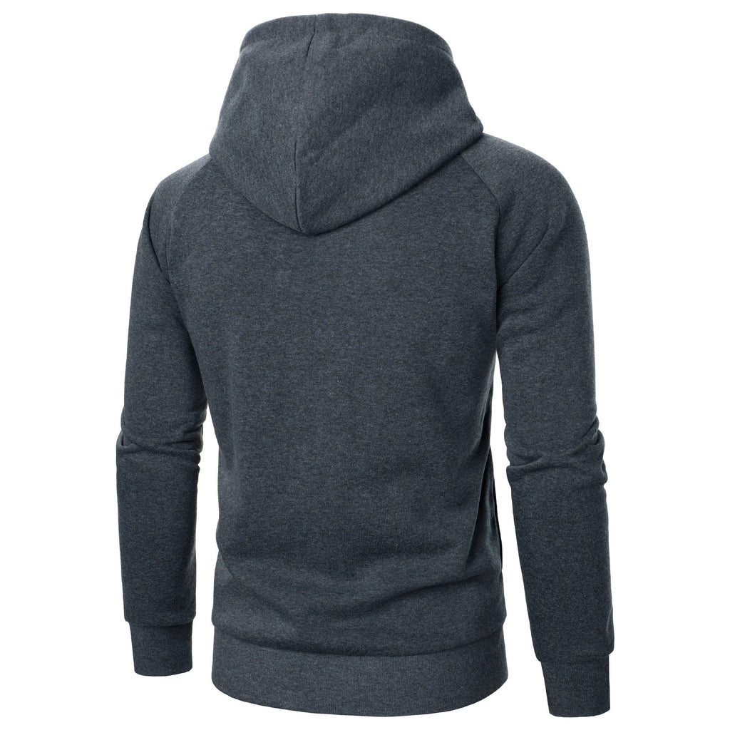 Sergi - Sudadera con capucha y cremallera cruzada