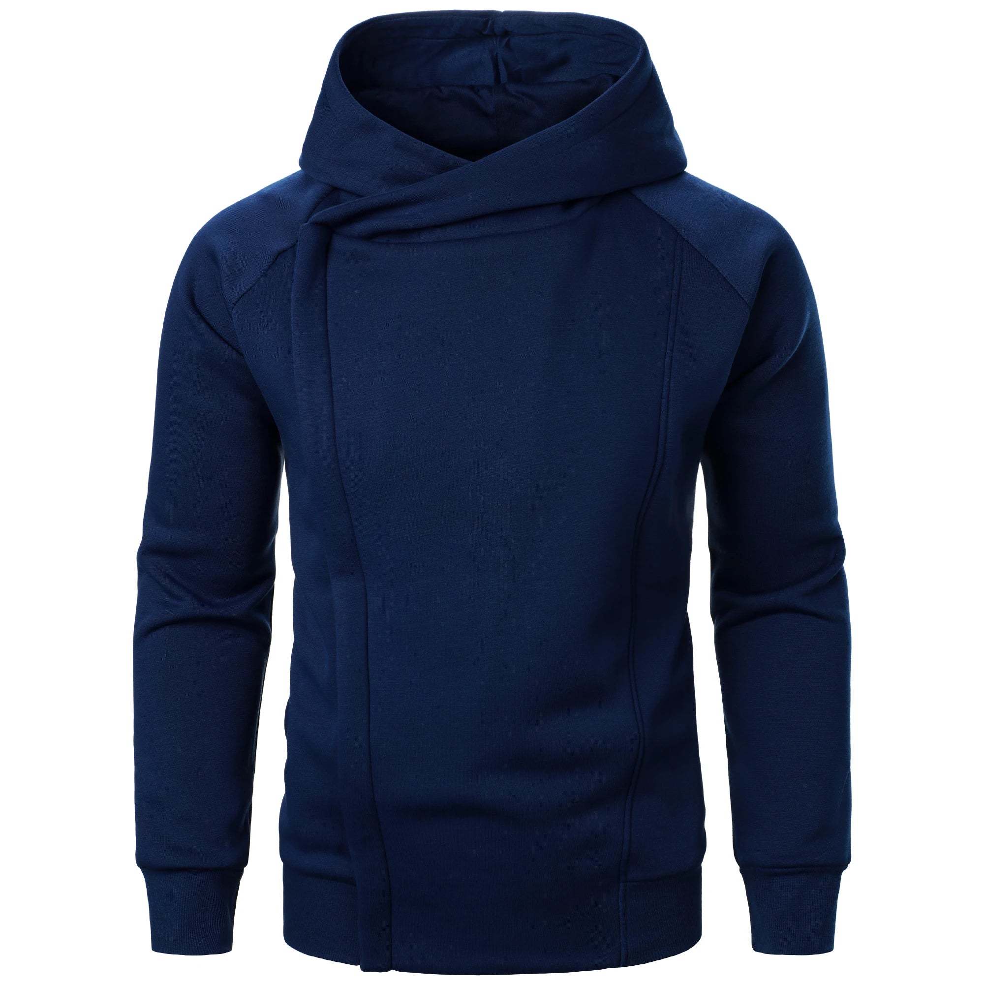 Sergi - Sudadera con capucha y cremallera cruzada