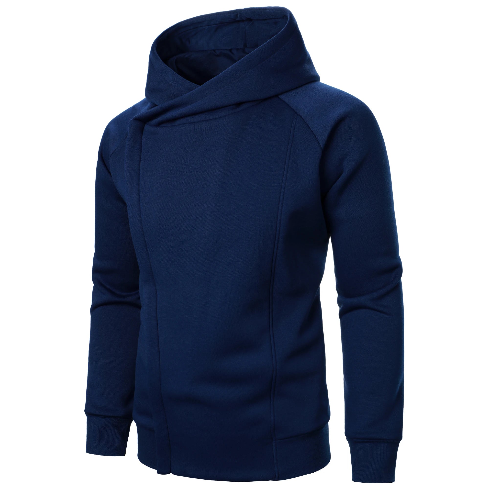 Sergi - Sudadera con capucha y cremallera cruzada