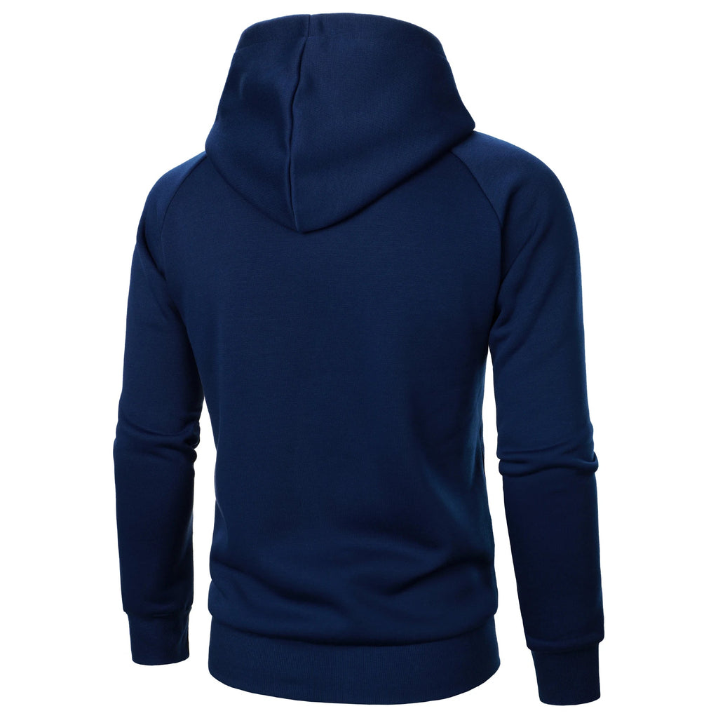 Sergi - Sudadera con capucha y cremallera cruzada
